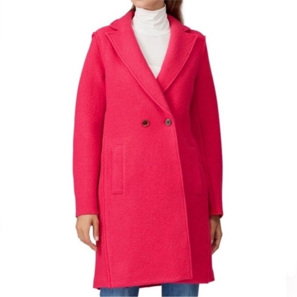 J. Crew Daphne Italian Boiled Wool Double Breasted Topcoat Winter Jacket Pink 16 - Picture 11 of 11